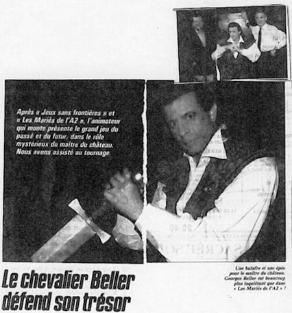 A press snippet of Le Chevalier du Labyrinthe, featuring Georges Beller.