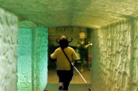 Knightmare Series 6, End of Series. Chris turns the final corner as Pickle beckons from the antechamber.