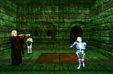 Knightmare Series 8 Team 3. Hordriss uses magic to reveal and dismantle the skeletron.