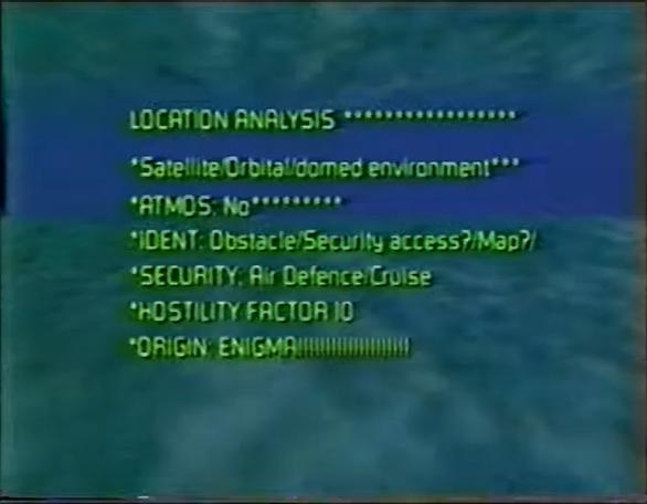 The Satellite Game - Sea of Futility information on the command screen