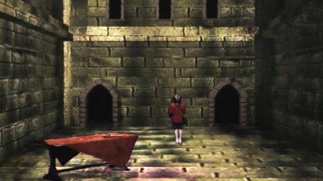 A stone room in the Black Tower of Goth, as seen in Series 7 of Knightmare (1993).