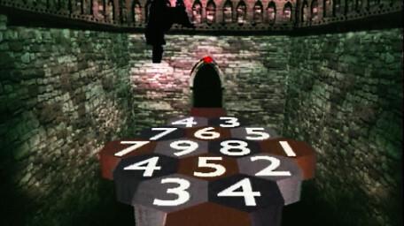 A causeway of numbers, as seen in Series 6 of Knightmare (1992).