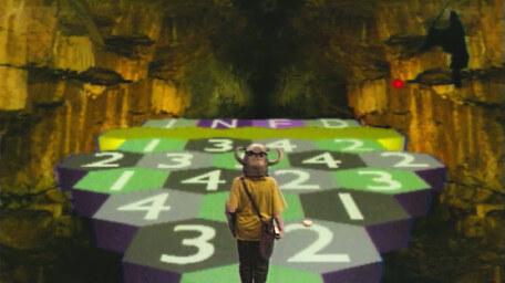 Scene one of the Great Causeway, as seen in Series 6 of Knightmare (1992).