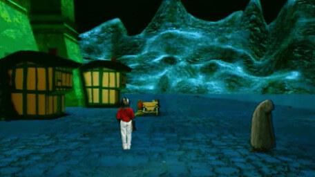 The docks outside the Tower of Marblehead, as seen in Series 8 of Knightmare (1994).