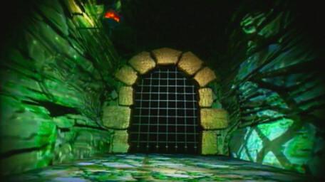 The corridors inside Tower of Marblehead, as seen in Series 8 of Knightmare (1994).