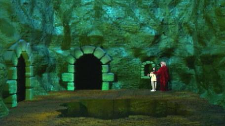 The quest chamber inside the Tower of Marblehead, as seen in Series 8 of Knightmare (1994).