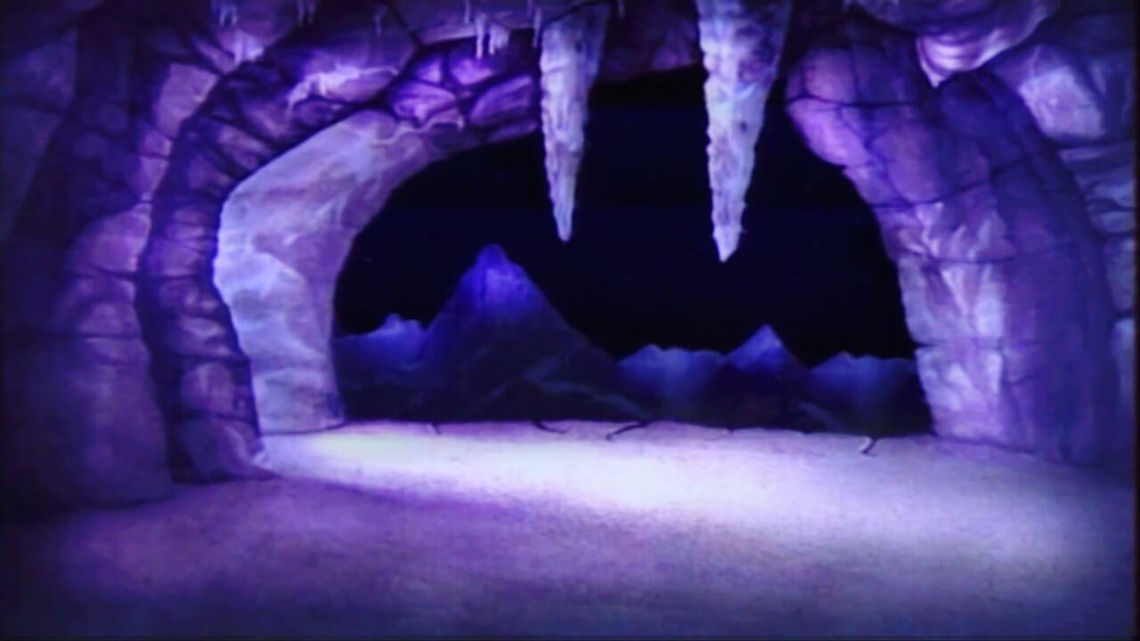The first scene from the Death Valley sequence of caves in Series 3 of Knightmare.
