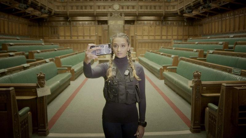 Agent L (Bessy Naidu) in the House of Commons. From CITV's Spy School.
