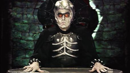 Lord Fear, the Leader of the Opposition, as played by Mark Knight in Series 6 of Knightmare (1992).