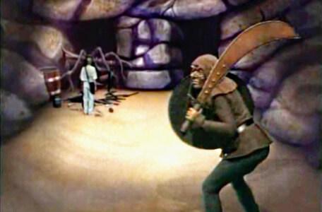 Knightmare Series 3 Team 11. A hobgoblin charges into the Cavernwight Chamber.