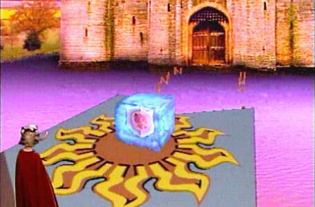 Knightmare Series 5 Team 4. The Shield appears, frozen in ice, on a central platform.