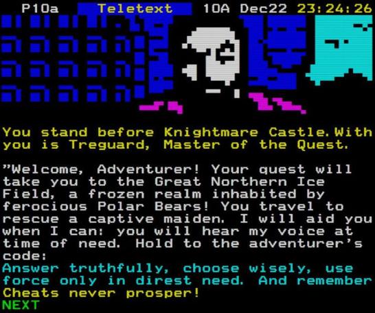 Treguard in one of the Knightmare Teletext adventures.
