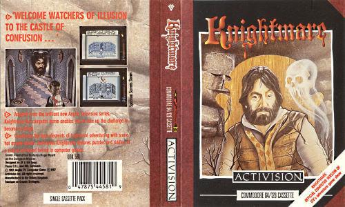 Inlay of the Activision Knightmare computer game for Amstrad CPC, Spectrum and Commodore 64.
