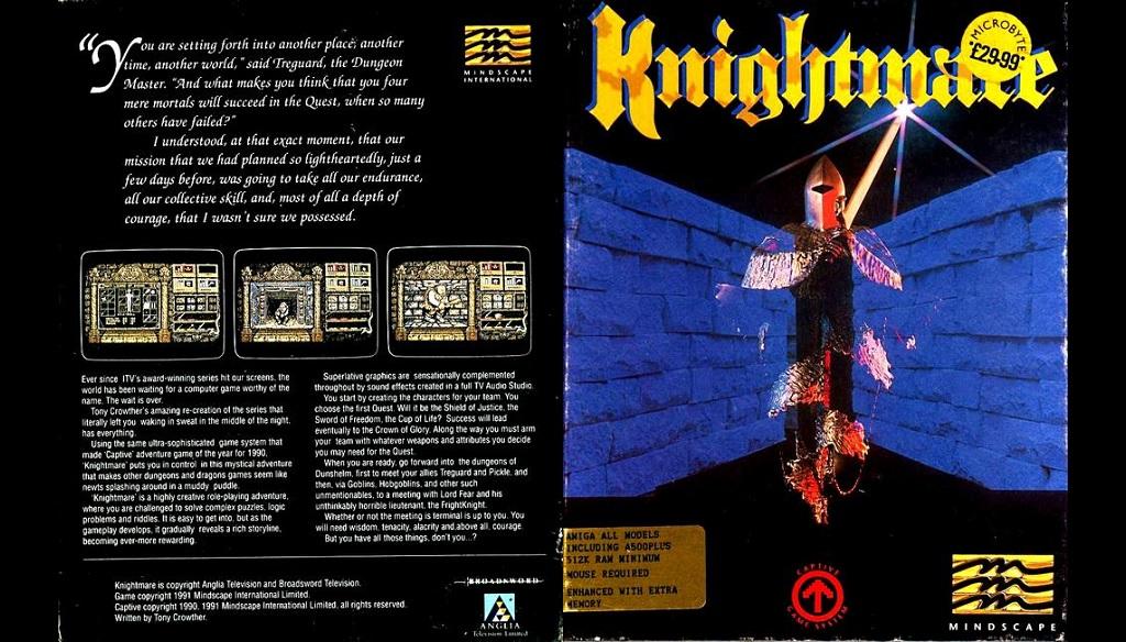 Knightmare computer game - Mindscape 1991 - Amiga cover