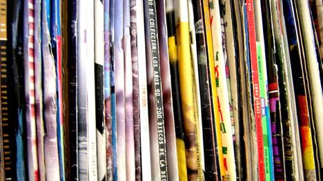 Shelf of magazines