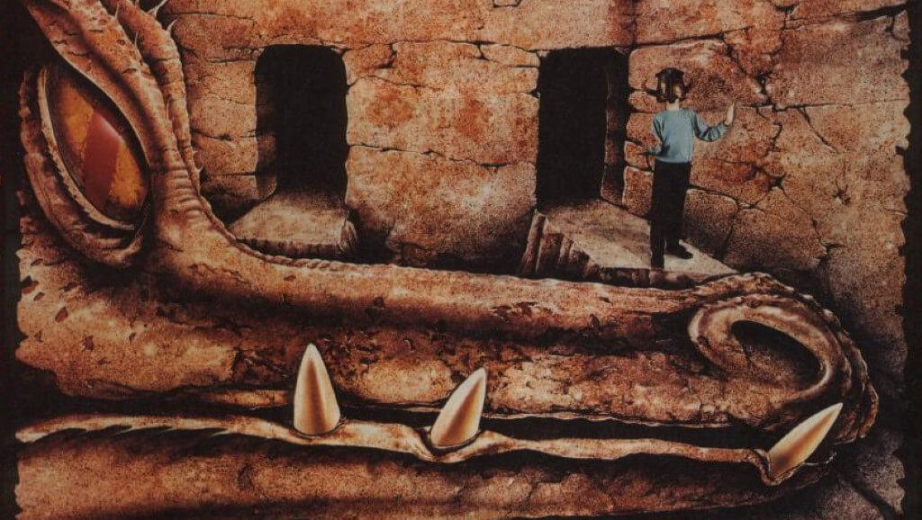 A visual mockup of a dungeoneer in the dragon room, from Zzap Magazine's feature on Knightmare.