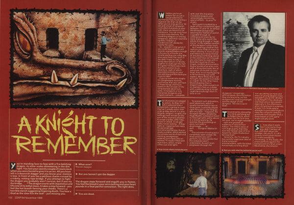 A preview of the ZZap64! feature on Knightmare, 'A Knight to Remember'.