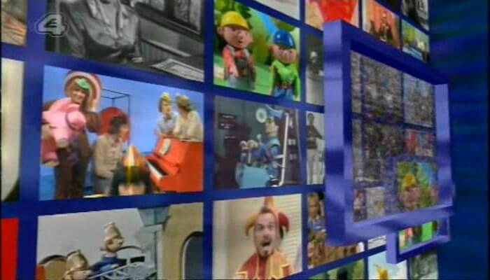 Channel 4's 100 Greatest Kid's TV Shows (2001). Sequence of monitors during the opening titles.