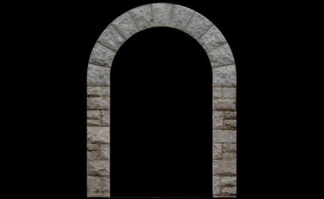 A stone archway vector for Alex Fruen's dungeon room.