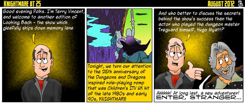The first comic strip from 'Mad Owl' Mark Dowling to commemorate 25 years of Knightmare.