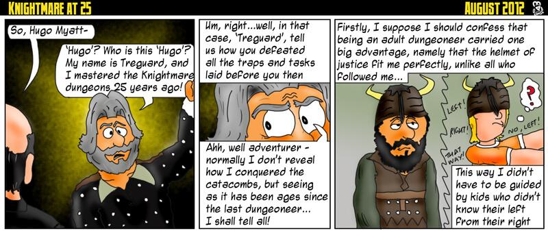 The second comic strip from 'Mad Owl' Mark Dowling to commemorate 25 years of Knightmare.