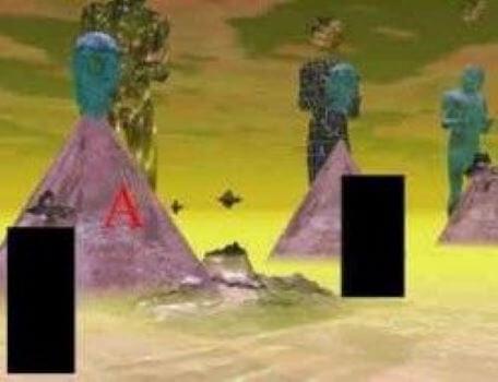 Letters appear in the mountain in the second season of the Knightmare RPG.