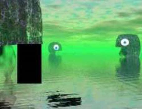 A hazy watery room in the second season of the Knightmare RPG.
