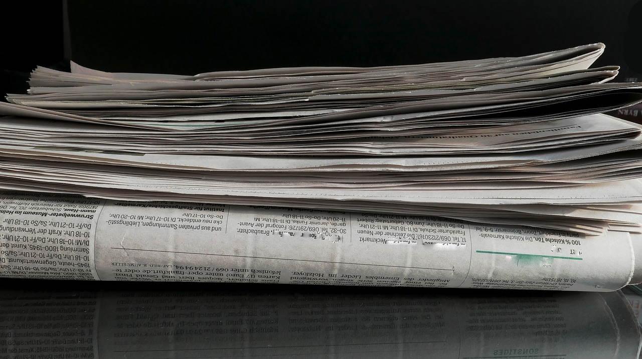 Stack of newspapers