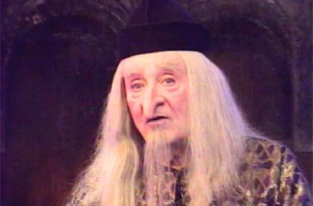 Merlin the Wizard, played by René Lafleur in Le Chevalier du Labyrinthe.