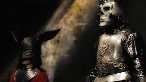 The knight (caballero) with Tados the Skeleton in El Rescate del Talisman.