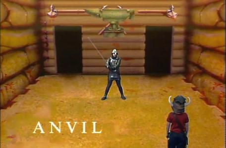 Knightmare Series 1 Team 4. Danny and team spell-cast ANVIL to get past Gumboil.