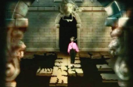 Knightmare Series 2 Team 2. Claire treads carefully around the broken path.