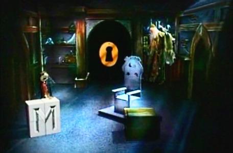 Knightmare Series 2 Team 7. Merlin appears floating in mid-air.