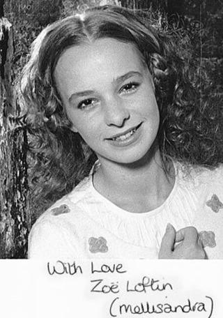 A 1989 character card of Mellisandre the Maid (Zoe Loftin).