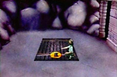 Knightmare Series 3 Team 9. Scott unlocks a trapdoor down to Level 2.