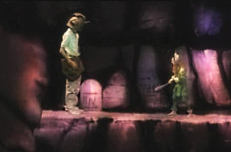 Knightmare Series 3 Team 6. The team use magic to make Ross large and frighten Olaf.