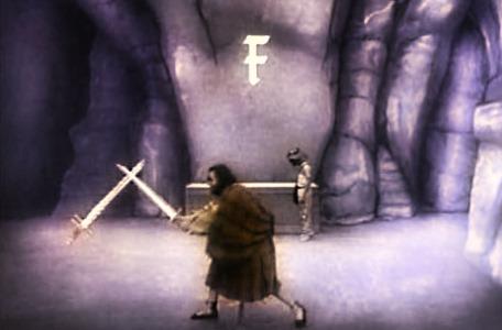 Knightmare Series 3 Team 6. McGrew fights off a magic sword in Death Valley.