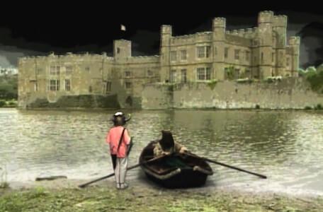 Knightmare Series 4 Team 1. Helen meets a boatman at the shore of the Dunswater.