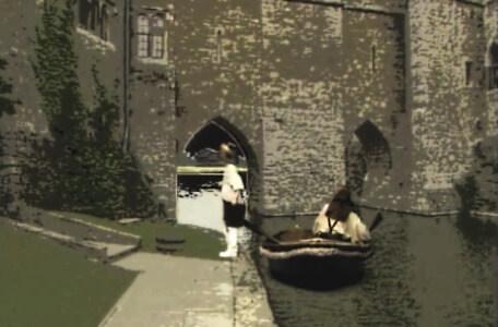 Knightmare Series 4 Quest 2. Alistair gets out the boat at the other side of the Dunswater.