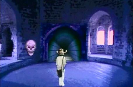 Knightmare Series 4 Quest 2. Alistair must avoid a skull to reach a conveyor belt.