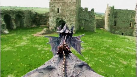 Flight footage of Smirkenorff, as seen in Series 5 of Knightmare (1991).