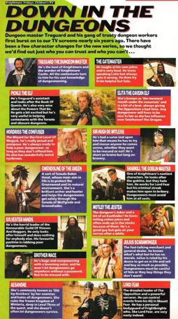 A full-page spread on Knightmare's Series 5 characters in the 14/09/1991 issue of Look In Magazine (p.13).