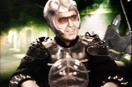 Knightmare Series 5 Team 3. Lord Fear smirks in the Level 1 spyglass sequence.