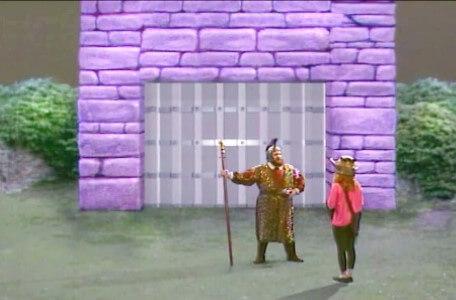 Knightmare Series 5 Team 3. Sarah meets the gatekeeper at the end of Level 2.