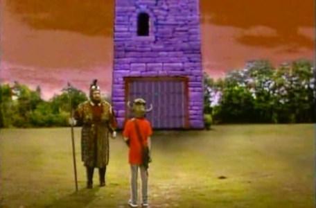 Knightmare Series 5 Team 8. The gatekeeper issues rules to Duncan before he approaches the gate.