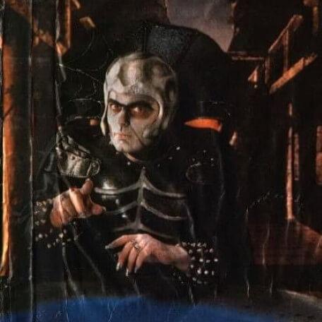 Promotional shot of Mark Knight as Lord Fear in Mount Fear from Look In Magazine (1992).