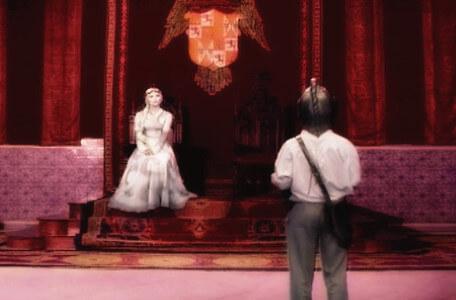 Knightmare Series 7 Team 7. Barry approaches Greystagg in her throne room.