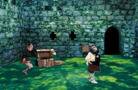 Knightmare Series 8 Team 6. Stiletta throws off her invisibility cloak.